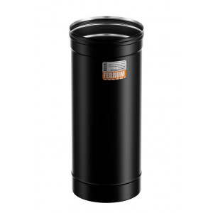Дымоход 0,5м (430/0,8 мм/эмаль/600°черная) D115 Ferrum BLACKSIDE