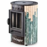 Печь отопительно-варочная Ферингер Нелжа Змеевик Окаменевшее дерево 150 м³